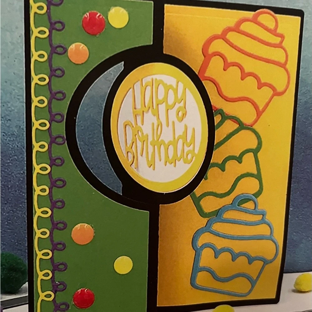 Oval Flip It Card Base 13pc Amazing NAME BRAND Die Cuts - Picture 10 of 14